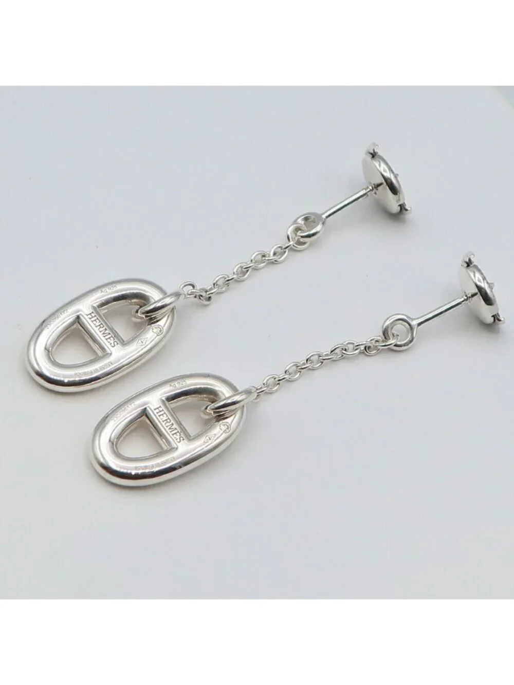 Hermes Farandole Chaine D'ancre Silver Pendant Earrings